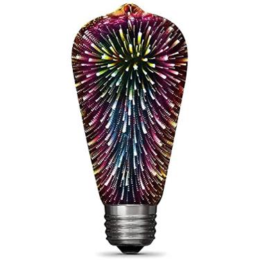 Imagem de Lâmpadas de Fogo Artificial Lâmpada LED Decorativa 3D Vidro Encorado 4W Decoração Luz Estrela Feriado com Base E27 Liga Tensão Entrada 85-265V Longa Duração 50000 Horas CE