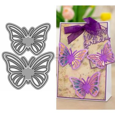 Imagem de DzIxY Matrizes de corte de metal de borboleta oca para kit de fabricação de cartões, papel em relevo, recortes, scrapbook, máquina, estêncil, bolsos de armazenamento, suprimentos
