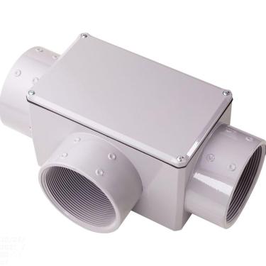 Imagem de Condulete Fixo "t" 3/4" Com Tampa / Com Rosca Npt / Com Pintura Eletrostática A Pó Tramontina