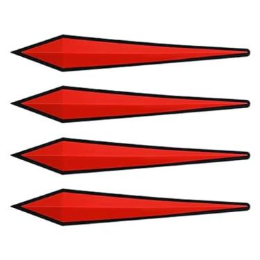Imagem de 4 peças de adesivo protetor de borda de porta de carro para-choque proteção anticolisão espelho retrovisor de porta fita de borracha aplicável à maioria dos veículos (vermelho)