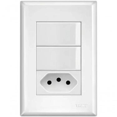 Imagem de Interruptor Simples Com Tomada Dupla 20a Fame - 3928 Blanc