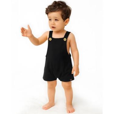 Imagem de Jardineira Bebê Menino E Menina Verão Roupa Infantil Algodão Suedine P