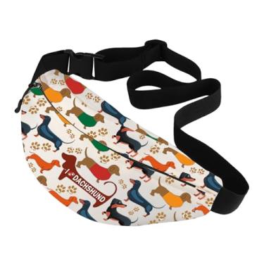 Imagem de CMNIM Pochete de Dachshund para mulheres, presentes para amantes de dachshund, presente de cachorro Weiner fofo, bolsa tiracolo para mãe, dona, presente, 251112 Dachshund W, Diversidade