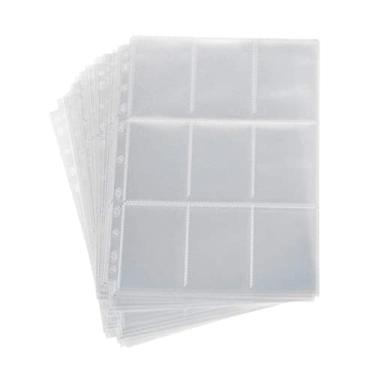 Imagem de Premium 9 Pocket Page ors for Pokemon Cards - 10 Sheets (90 Pockets) - Clear Trading Card Binder Sheets - Secure ion - Archival-Safe Non-PVC Material - Weight and - Perfect for