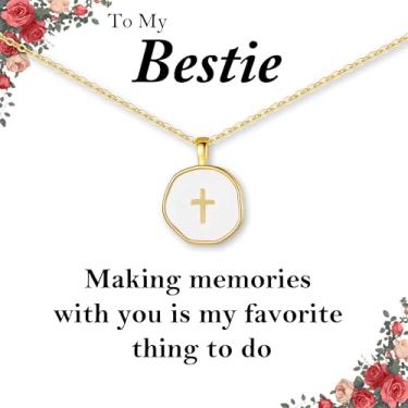 Imagem de Presentes de Natal cristãos para mulheres, colar com cruz de pérolas, presentes baseados na fé, para filha, irmã, mãe, batismo religioso, presente católico, colar cristão para neta, avó, confirmação