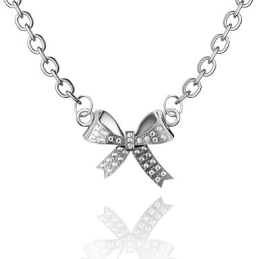 Imagem de Colar com pingente feminino, colar de ouro para mulheres, banhado a ouro 18K delicado, Large, aço de titânio, Sem Pedra Preciosa