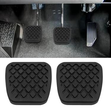 Imagem de Lyxheth 2 peças de capa de borracha para pedal de embreagem de freio, capas de pedal de carro, capas de pedal de ruptura antiderrapantes de substituição 46545-SA5-000 46545SA5000, capas de embreagem