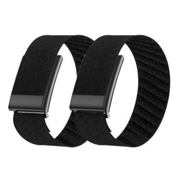 Imagem de Vanet Pulseiras de nylon compatíveis com Whoop 5.0 Peak, MG Life e One, pulseira de tecido elástico, respirável, esportiva, ajustável, trançada, elástica, para homens e mulheres, pacote com 2