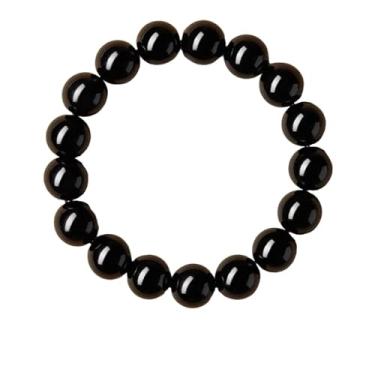 Imagem de 38 Pulseira magnética com esferas de cristal e pedras preciosas de cura unissex pulseiras de macramê, 12mm, Cerâmica, Sem Pedra Preciosa