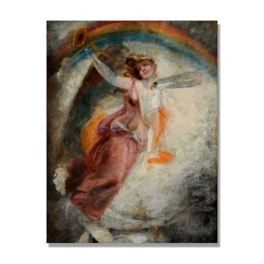 Imagem de NHLDZYH Impressão em tela estilo John Constable, (sem título 23), painel de tela de paisagem romântica, decoração de parede com tema de natureza para quarto ou escritório. Somente tela de 40 x 50 cm