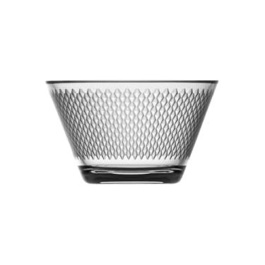 Imagem de Conjunto de 6 Bowls de Vidro com Textura em Relevo, 300ml, 10,5cm x 6,5cm, Design Moderno, para Servir Saladas, Sobremesas e Petiscos