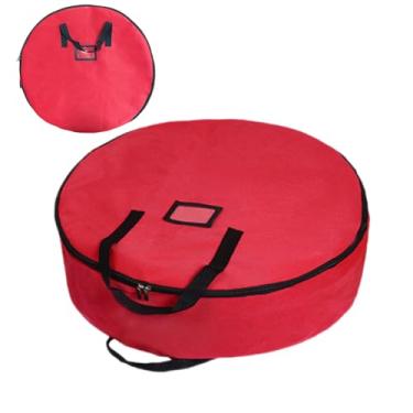 Imagem de Recipiente de armazenamento de grinaldas, bolsa de armazenamento de guirlanda de Natal | Caixa organizadora de guirlanda com zíper para ornamento embaixo da cama, armário de garagem, brinquedo de