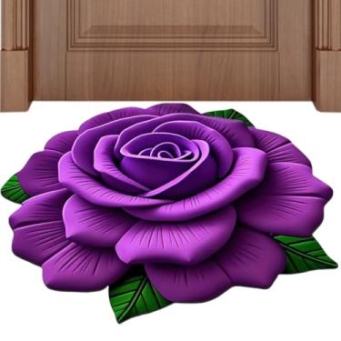 Imagem de Tapetes de banheiro, tapete de flores para banheiro | Tapete antiderrapante para casa, quarto, sala de estar, cozinha, banheira, chuveiro, banheiro