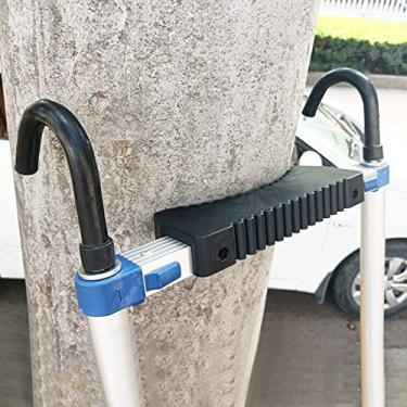 Imagem de OKUOKA Escadas, escada de teleextensão mais longa com gancho giratório removível, escada telescópica dobrável compacta para acesso ao sótão, teto SUV e telhados/7 m/23 pés