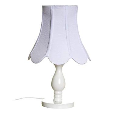 Imagem de Potinho de Mel Abajur Madeira Torneado Cúpula Imperial Branco