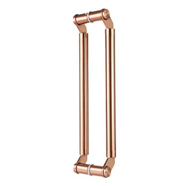 Imagem de ZDJZMGZ Puxador de porta puxador de porta de vidro deslizante puxador de porta barra industrial para portas de metal de vidro de madeira maçaneta de porta de entrada exterior interior (cor: ouro rosa