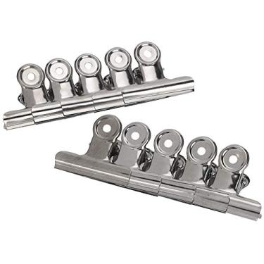 Imagem de QANYEGN Clipes de imagem, clipes de aço inoxidável para pastas de arquivo, clipes de dobradiça bulldog para prancheta de desenho, imagens de documentos, artigos de papelaria