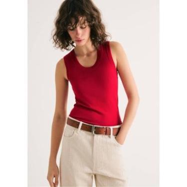 Imagem de Regata Feminina Slim Decote U Em Tricô De Viscose-Feminino