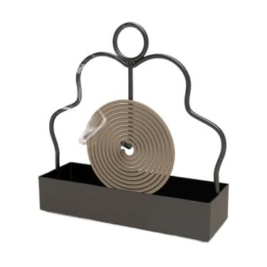 Imagem de Suporte de bobina de incenso | Suporte de bobina de metal portátil, suporte vertical à prova de fogo para proteção de quintal, acampamento, pátio, casa, jardim, interno