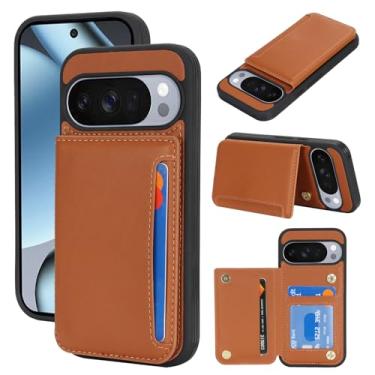 Imagem de iCoverCase Capa compatível com Google Pixel 10/10 Pro com suporte para cartão, capa carteira de telefone para mulheres e homens [bloqueio RFID] capa carteira protetora de couro PU para Pixel 10/10 Pro