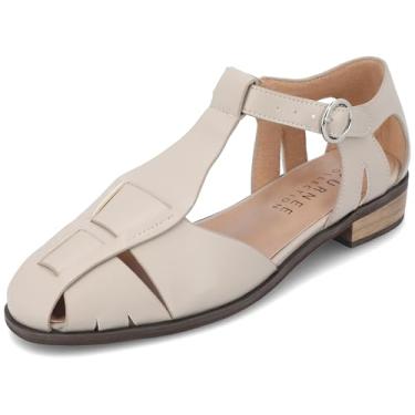 Imagem de Journee Collection Womens Azzaria Stacked Heels with Squared Toe and Buckle Detail, Grey, 7