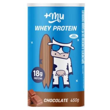 Imagem de WHEY PROTEIN POTE CONCENTRADO SABOR CHOCOLATE 450g +MU - MAISMU