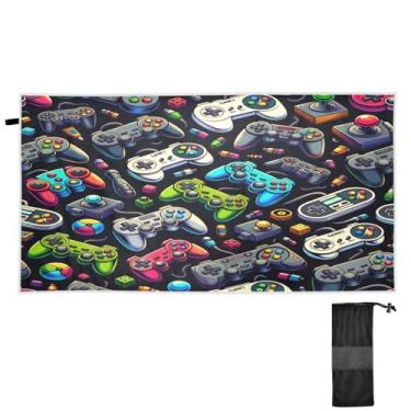 Imagem de Blueangle Vários gamepads toalha de praia - toalhas de viagem compactas e leves - toalha de secagem rápida super absorvente para natação, acampamento e férias (530)