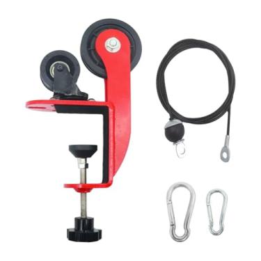 Imagem de predolo de polias para mesa de queda de braço, treino de antebraço com cabo, equipamento de treino profissional faça você mesmo, máquina de polias de, Vermelho