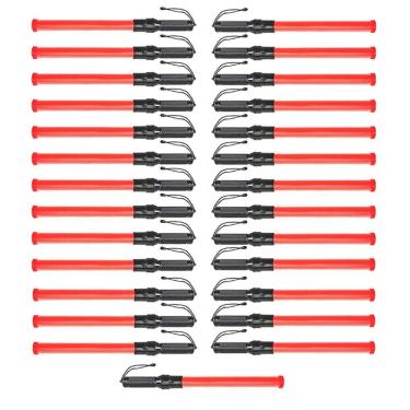 Imagem de Bastao Sinalizador Kit 25 Unidades Fluorescente Transito Manobrista Engarrafamento Iluminaçao