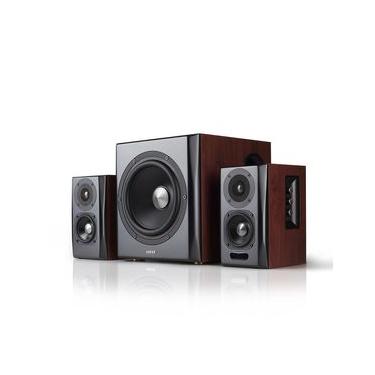 Imagem de Caixa de Som potente com Subwoofer EDIFIER S350DB 150W RMS - Madeira
