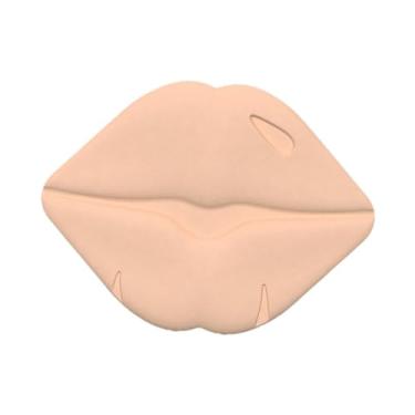 Imagem de AsrMyjcx Suporte para celular em formato de lábios, porta-batom, criativo e portátil, ideal para mulheres, perfeito para viagens e férias ao ar livre, Cáqui