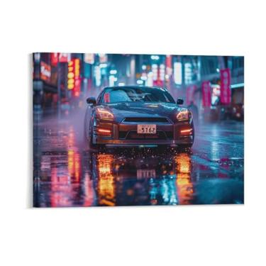 Imagem de HouLaiZhe R32 Night Neon Classic Posters Canvas Wall Aesthetic Room Decor Wall Painting Prints Gallery Room Wall Decor para quarto, sala de estar, escritório, 45 x 60 cm
