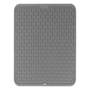 Imagem de TOPINCN Esteira de Secagem de Prato de Silicone, Protetor de Balcão de Cozinha Antiderrapante Resistente Ao Calor Com Design de Drenagem Rápida para Pia de Bancada (Estilo 2)