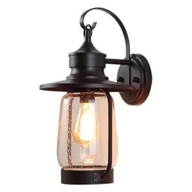 Imagem de Luminária de parede LED, arandela estilo country retrô antiga para corredor, varanda, porta de entrada, luminária externa para varanda, pátio ou jardim.