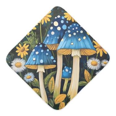 Imagem de STAYTOP Toalhas de bebê com capuz musselina de cogumelos e flores silvestres, toalha de banho super macia, toalhas de banho absorventes para banho unissex recém-nascido 89 x 89 cm