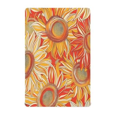 Imagem de CEBUGI Lençol de berço elástico para bebês meninos e meninas, girassol, portátil, pacote N Play, lençol com elástico para crianças, material neutro, ultra macio, colchão infantil padrão completo, M