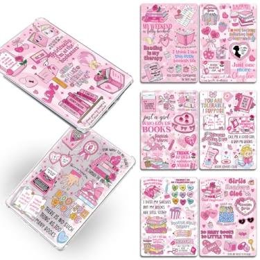 Imagem de TAKEALOOKO Papel cartolina para Kindle – 8 peças com tema rosa fofo dos namorados inserções de capa traseira cartões decorativos para e-readers Kindle, presentes para amantes de livros, 17,5 x 12,2 cm