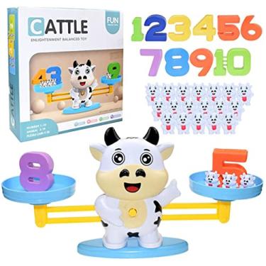 Imagem de Jogo matemático educativo brinquedo pedagógico Vaquinha Equilibrista