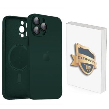 Imagem de Capa Case de Silicone e Traseira em Vidro Para iPhone 14, 14 Plus, 14 Pro e 14 Pro Max Capinha Prote��o Avan�ada (iPhone 14 Pro Max | Alpine Green)