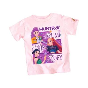 Imagem de Camiseta Infantil De Manga Curta KPop Demon Hunters Com Estampa De Per
