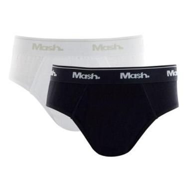 Imagem de Kit 2 Cuecas Slip Algodão Infantil Mash, Preto, Gg