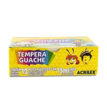Imagem de Caixa Tinta Guache Acrilex 15ml  12 Unidades da Mesma Cor  Uso Escolar
