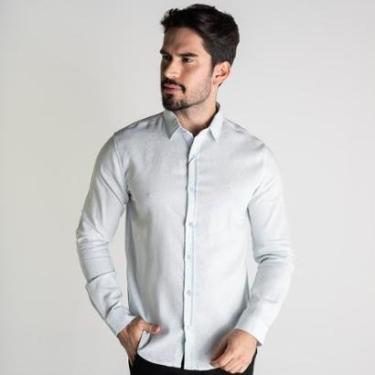 Imagem de Camisa Acostamento Linho Azul Claro-Masculino