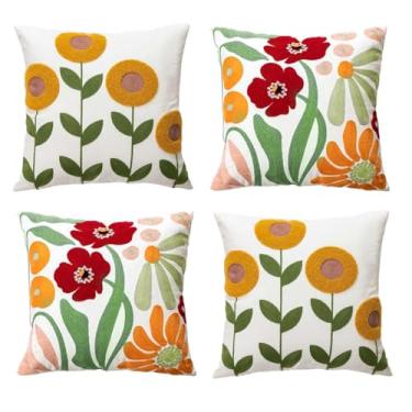 Imagem de Capas Decorativas Para Almofadas, Adequadas Para SofáS, Camas, Salas De Estar E Cadeiras(N1020-N1021-KIT4)
