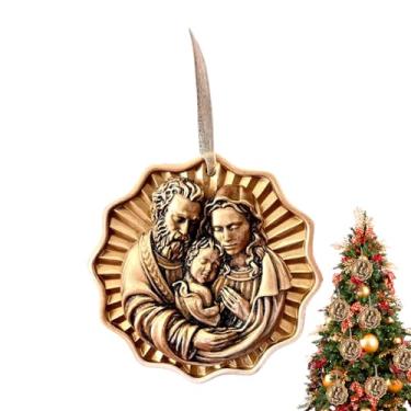 Imagem de Ornamento Do Presépio, Decoração Religiosa Pendurável para Interiores de Casa, Enfeites Natalícios Do Presépio, Para Decoração De Natal E Interior Doméstico