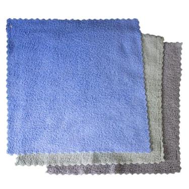 Imagem de Pano de Microfibra Super Soft, 30cm x 30cm, Cores Sortidas, Kit com 3 Unidades, Ultra Absorvente, Reutilizável
