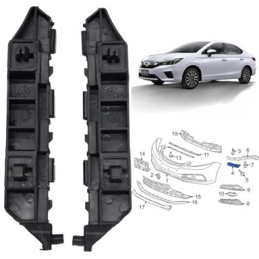 Imagem de Par de suportes de para-choque dianteiro esquerdo direito para Honda Civic 2012-2015, capa de para-choque, espaçador, motorista e passageiro, par dianteiro Coupe Sedan para ESQUERDA 71198-TR0-A01