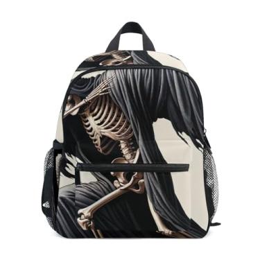Imagem de Grim Reaper Dabbing Children's Backpack with Whistle, 2 Bottle Pockets, Lightweight, Back to School Backpacks 10x4x12 In, for Ages 3-8