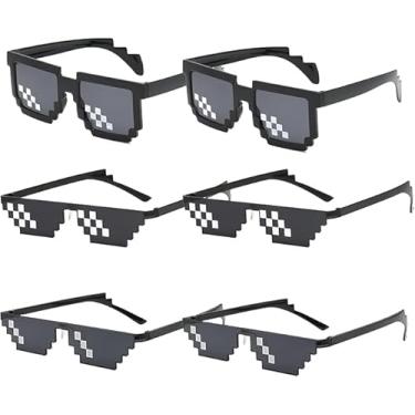 Imagem de TTLGYJ [5 Pack] Thug Life Sunglasses, Men Women Glass 8 Bit Pixel Mosaic Glasses Photo Props Unisex Sunglass