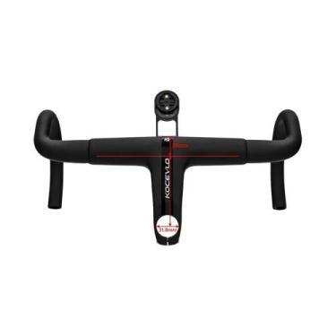 Imagem de Guidão De Bicicleta De Estrada Em Carbono 31.8mm Com Stem Integrado 38